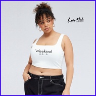 ☏ ⅍ ‡ Plus size Squareneck Croptop White Sleeveless Sando Women Fashion Clothes Lovemichcollections