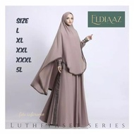 Gamis Modern Syari Super Jumbo Rania L XL XXL XXXL XXXXXL 5XL Baju Muslim Wanita Set Khimar