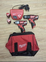 Milwaukee M12 12V 電鑽衝擊起子套裝