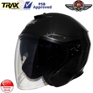 TRAX Helmet TG-263 Shiny Black (PSB Approved)Come with Free Helmet Bag