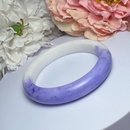 No.233 Rare Hetian Jade Purple White Inner Diameter 57mm Ring Mouth Bracelet Loach Back Size: 57 * W