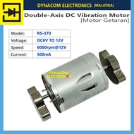 DC12V 6000 RPM 370 Double-Axis DC Vibration Motor RBT Project Motor [DC12V Motor Gegaran Motor Getar