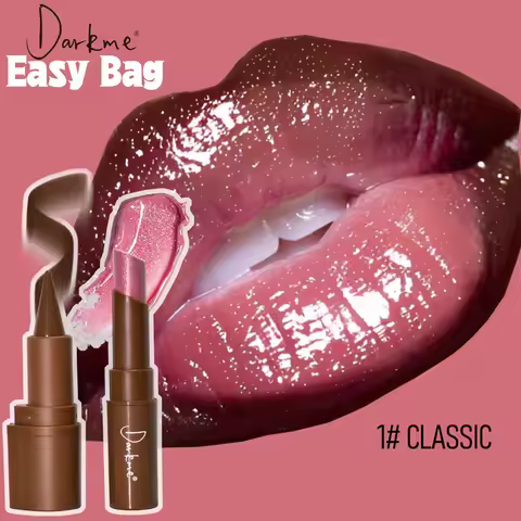 Tapered Tip Matte Lip Liner Pencil & Pearlescent Lipstick Set Long Lasting Waterproof Sparkling Prof