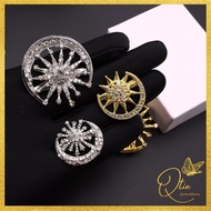 QTIE JEWELLERY Q30 Kerongsang Dokoh Songkok Bulan Bintang Pin Tanjak Pengantin Tanjak Melayu Brooch 