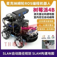 樹莓派4B ROS機器人小車麥克納姆輪AI小車SLAM構建地圖導航python