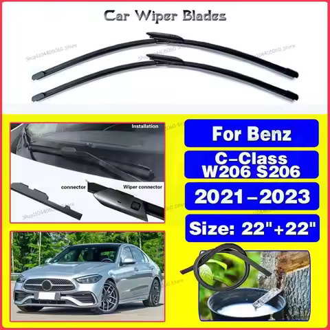 2pcs For Mercedes Benz C-Class W206 S206 2021 2022 2023 C180 C200 C220d C300d C300 C400 e Car Front 