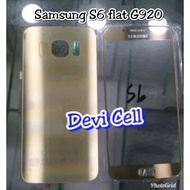 LCD GLASS PLUS BACKDOOR BACK DOOR SAMSUNG S6 FLAT G920 G920F ORIGINAL GOLD