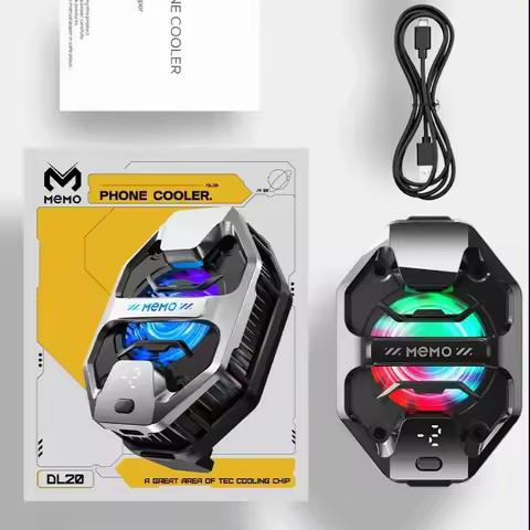 MEMO NEW DL20 Three Gears Adjustable AI Semiconductor Freeze Back-clip Cooling Fan Radiator for IPho