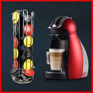 其他品牌 - 旋轉咖啡膠囊架 咖啡膠囊儲物架-黑色 可放24個Capsule