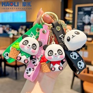 keychain keychain cute Chengdu Influencer Panda Grandpa Souvenir Keychain 2026 New Style Cute Couple