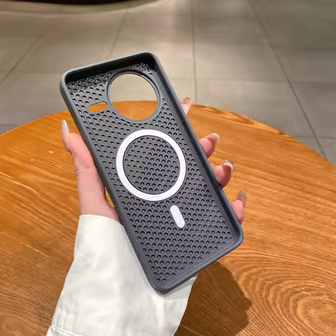 For Xiaomi Poco F7 Ultra Magsafe Honeycomb Breathable Case Cover Simple Matte Solid Color Silicone B