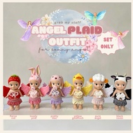 [WITHOUT DOLL] Angel Plaid Outfit Set for Sonny Angel Regular - Sonny Angel Regular Clothes Set Sonn
