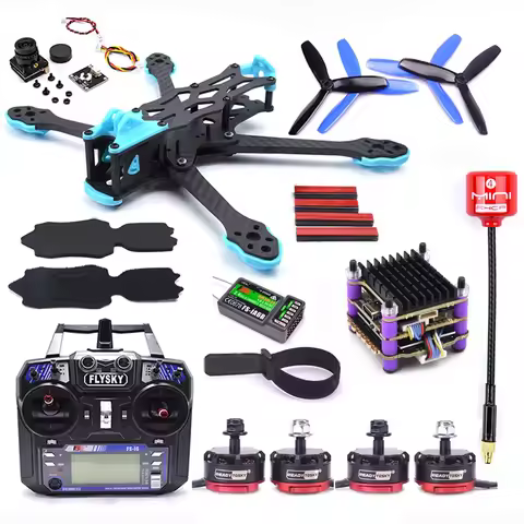 5Inch 250mm Carbon Fiber Frame 2205 2300KV Motor 60A 4in1 ESC & F4 FC 1500TVL Camera For APEX APEX-D