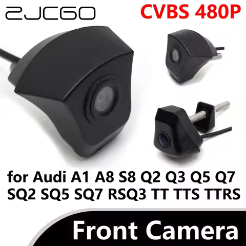 ZJCGO CVBS 480P 170° Car Parking LOGO Front View Camera waterproof for Audi A1 A8 S8 Q2 Q3 Q5 Q7 SQ2
