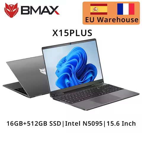 BMAX X15PLUS 15.6 Inch Laptop Intel N5095 CPU 16GB RAM 512GB SSD Windows 11 Notebook 1920*1080 Dual 