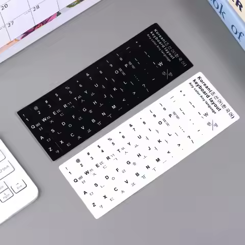 Korean Keyboard Sticker 5Pcs Waterproof PVC Decal for Laptop Computer Easy Apply Durable for Typing 