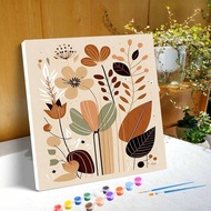 1pc Framed Diy Paint By Numbers Beginner Kits Flowers Handicrafts Easy To Paint On Canvas For Diy Gi