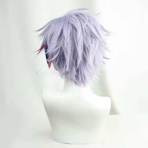 vivi 2025 VTuber Fuwa Minato Cosplay Wig Youtuber Vliver Short Mixed Purple Pink Hightlight Straight