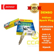 100% Original Denso - IXUH22i - Iridium Spark Plug - IXUH22I#4 5356#4 - AXIA /BEZZA - 4pcs/set