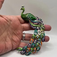 Fashion Rhinestone Peacock Brooch Pin Animal Enamel Corsage For Women Girls Clothing Accessories