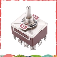 AC 380V 10A ON/OFF/ON 3 Positions 12 Pin Latching Toggle Switch 4PDT
