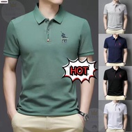 Dggmxr8y9p- High Quality 5 color Men's Baju Polo Short Sleeve Shirt Plain Casual Golf Stretchable Co