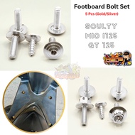 HENG 5 pcs Footboard Bolt Set - Gold/Silver for Mio i125, Soulty, GT 125