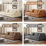 Italian Minimalist Napa Genuine Leather Sailboat Sofa Extra Wide Deep Seat2025New retro-style leathe