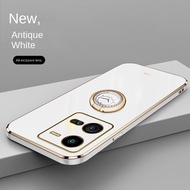 VIVO V25e V25 5G Y35 Y22s Y16 Y36 Glossy 6D ชุบสแควร์ขอบกรณีประณีตซิลิคอนนุ่มปกคลุม