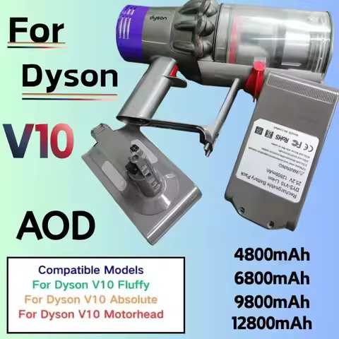 100Wh For Dyson V10 12800mAh Compatible Models V10 Motorhead Absolute Fluffy Cyclone SV12 battery 10