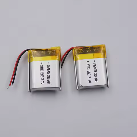 2pcs 3.7V 300 mAh Rechargeable Polymer Li Battery 702025 Lipo For Bluetooth Speaker Headphones GPS S