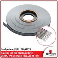 1 Meter Flat Cable 16P Grey IDC Cable 16 Pin Ribbon Cable 16P Grey Pitch 1.27mm Gray Flat Cable AWG 