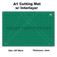 Double Sided CM & Inch A1 3mm 60*90cm  Black Core Interlayer PVC Cutting Mat A1 2017.1