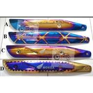 WAVE125 WAVE 125 WAVE125R EXHAUST COVER MUFFLER COVER MUFFLER PROTECTOR TITANIUM EKZOS EXZOS