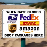 HELLOYOUNG Parcel Delivery Box Weatherproof Sign for Gate