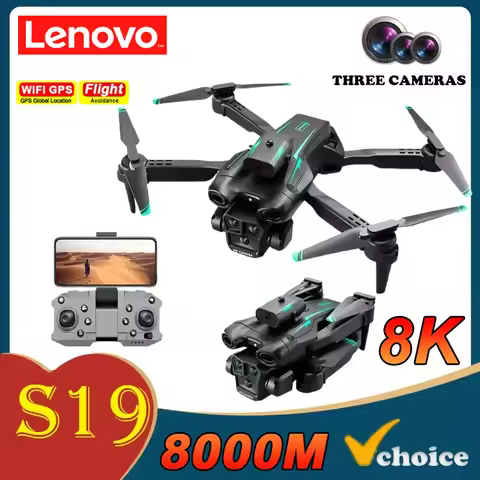 Lenovo S19 Pro Drone Professional 8k Dual Camera Optical Flow Electric Adjustment Obstacle Avoidance