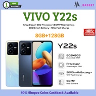 VIVO Y22S 4G | 16GB + 128GB | Snapdragon 680 | 6.55" LCD |  5,000mAh + 18W | 50MP Rear Camera | VIVO Y20S