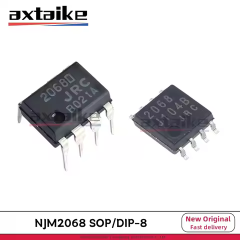 10PCS NJM2068 DIP-8 SOP-8 NJM2068D JRC2068 2068D 2068 NJM2068M DMP8 LOW-NOISE Dual Operational Ampli