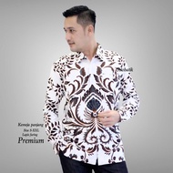 KEMEJA PUTIH PRIA Tops For Men Long Sleeve Batik Shirt Uniform PREMIUM Layer FURING GURDO White PERWIRA MAHESA