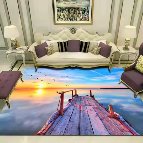 3D Floor Carpets Living Room Rugs Scenery Carpet Entrance Door Mat Home Decor Carpet In The Bedroom
