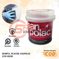 Dempul Plastik Sanpolac Kaleng Kecil 250gr Plus Hardener Cat Body Motor Mobil