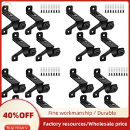 4X Curtain Rod Bracket, Adjustable Heavy Duty Curtain Rod Holders, Black Curtain Rods Hooks Hangers for Wall Drapery Rod