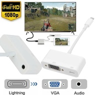 hipower shop 8 Pin to VGA Adapter Video Display Cable Lead for iPhone iPad to TV Monitor