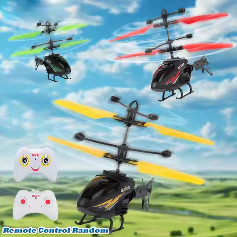RC Helicopter 2CH Induction Remote Control Floating Airplane Gesture Control Aircraft Suspension Qua