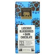 Endangered Species Chocolate, Luscious Blueberries + Dark Chocolate, 72% Cocoa, 3 oz (85 g)