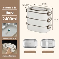 กล่องอาหารสแตนเลส กล่องข้าว กล่องใส่ของ ช่วยถนอมอาหารให้สด กล่องข้าวสแตนเลส 304