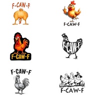30PCS Pelekat Ayam F-Caw-F Lucu Ayam Ayam F Caw Off Decal, Pelekat Punggung Ayam Pelekat Vinyl Humor