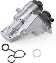 Aluminum 30684381 Engine Oil Filter Housing with Gasket for Volvo C30 C70 S40 S60 S60L V50 V60 Cross