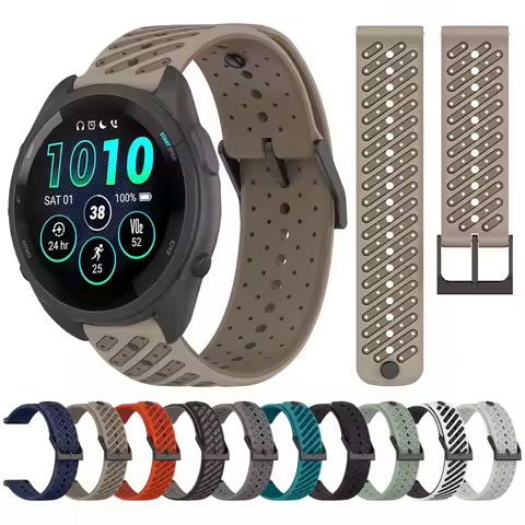 Silicone Strap For Garmin Venu 4 3 2 45mm/D2 Air X15 Smart Watch Band 22mm For Forerunner 570 47mm 2