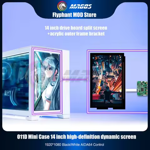 O11D Mini Dynamic Display Screen Side Panel IPS Monitor 60Hz 1080P AIDA64 Monitoring Lian Li Case MO